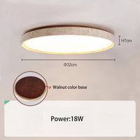 Led ceiling light stone downlight surface mounted retro walnut wood effect for bedroom or living room