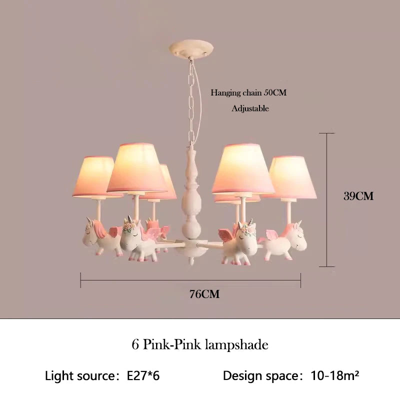 Nordic style rotating LED children’s chandelier, romantic and cosy - vue 21 sur 24