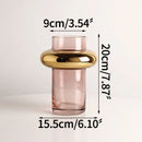 Nordic golden glass vase for hydroponic flowers home decor
