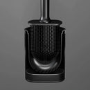 Luxury toilet brush in metal and plastic with removable holder