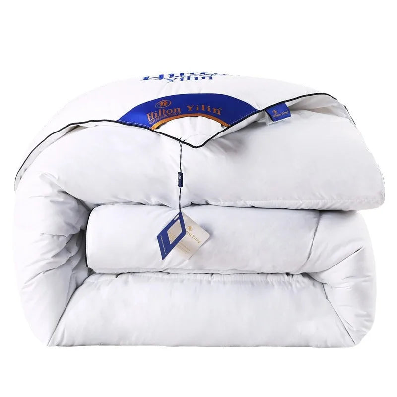 Noble100% Goose Down Duvet Filled Quilt, Single, Double Size Comforter, Thick Blanket, Monochromatic, Perfect Comfort, Winter - vue 5 sur 5