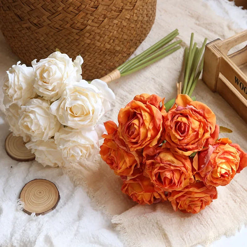 Artificial rose bouquet for decoration and photography - vue 4 sur 13