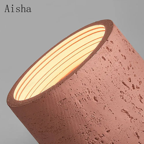 Wabi-sabi style resin LED ceiling spotlight for living room, hallway, or kitchen - vue 7 sur 16