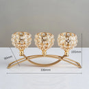 Metal candle holders with crystal detail for festive decorations