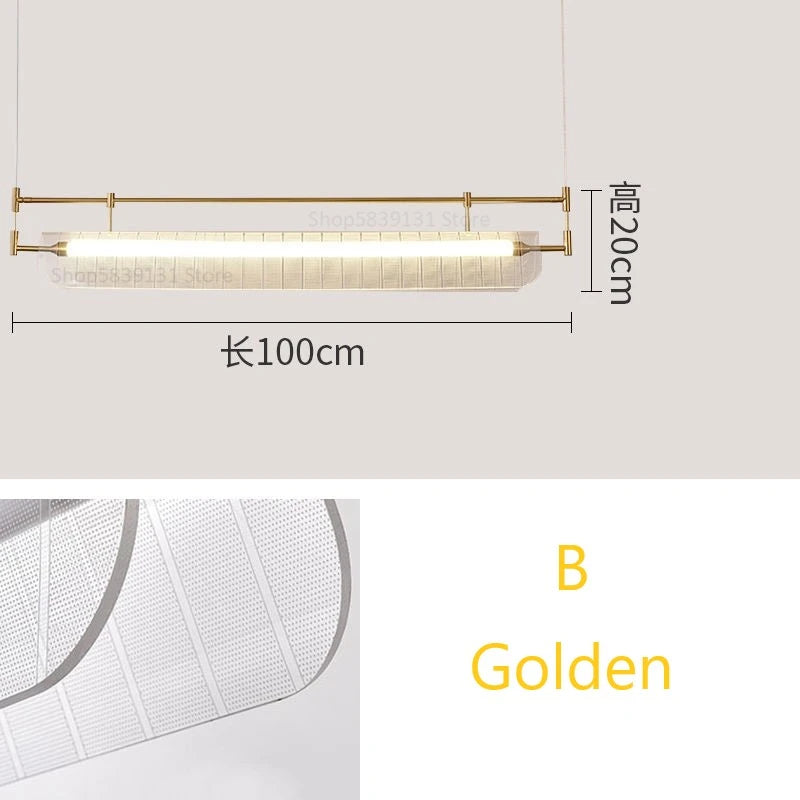 Modern Italian minimalist acrylic LED pendant light - vue 8 sur 18