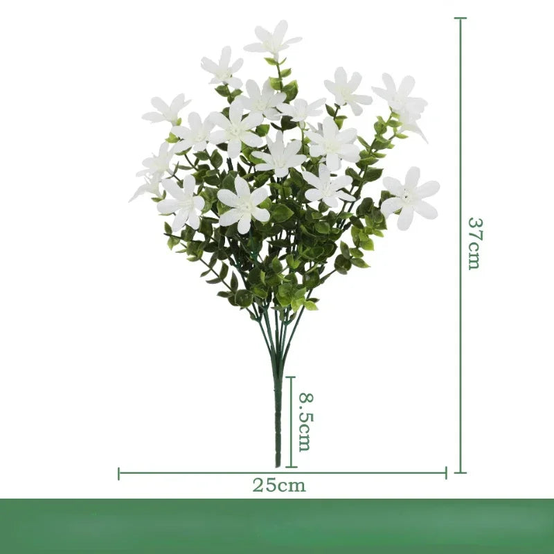 Set of 3 artificial silk eucalyptus bouquets for indoor decoration - vue 13 sur 24