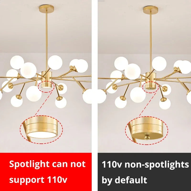 Elegant LED chandelier for modern indoor lighting - vue 5 sur 16