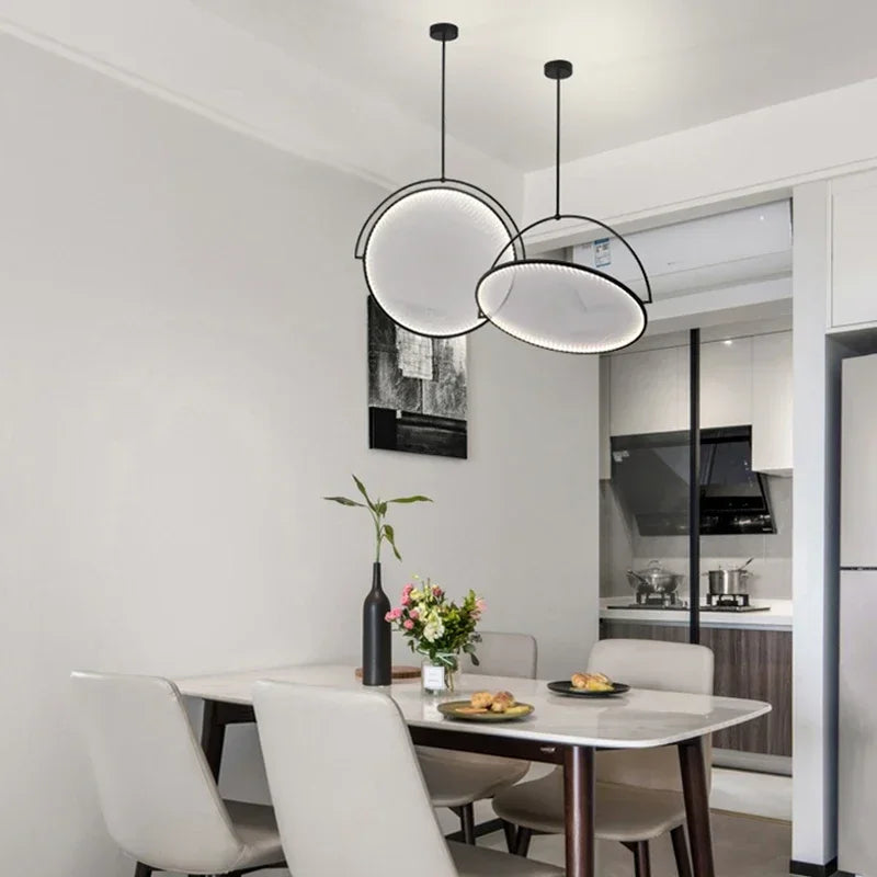 Nordic fabric chandelier with creative flying saucer design