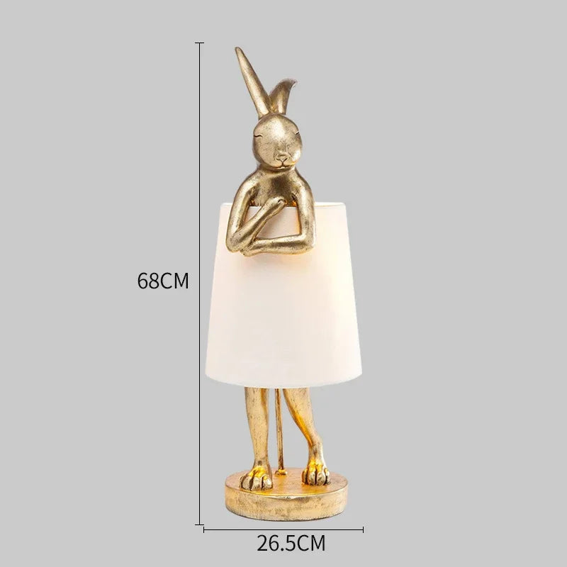 Retro resin rabbit desk lamp for interior decor - vue 8 sur 12