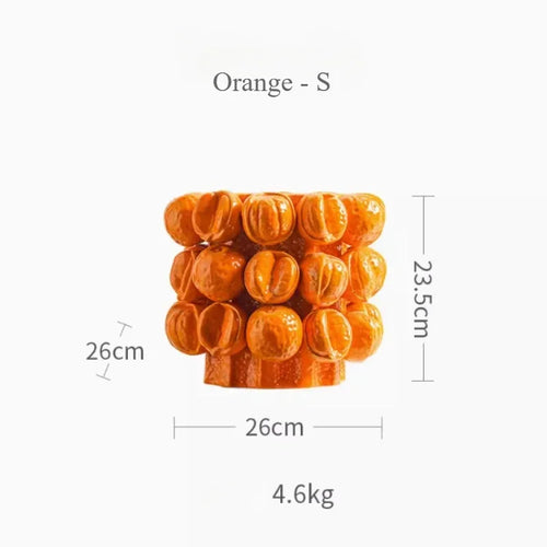 Ceramic Vase,Lemon Tomato Modern Simple Style Indoor Wedding Table Decoration,Creative Home Decorative Flower Arrangement - vue 10 sur 13