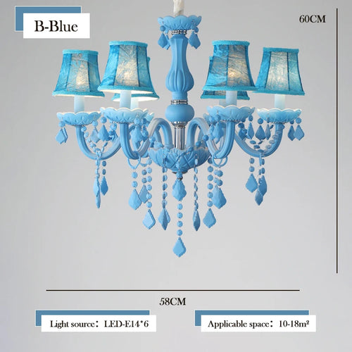 Crystal chandelier for a little girl's bedroom - vue 13 sur 12
