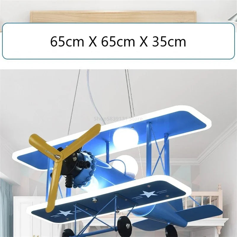 Modern nordic airplane LED pendant light for children