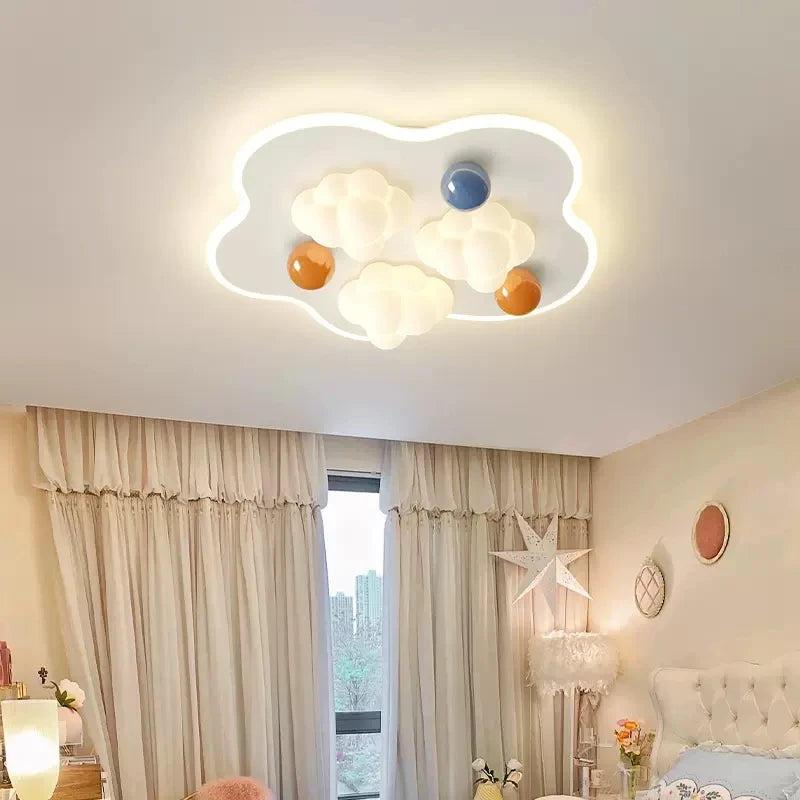 Modern ceiling light for children's room creative and cosy sky cloud design