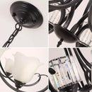 Retro crystal chandelier modern pendant light for indoor decor