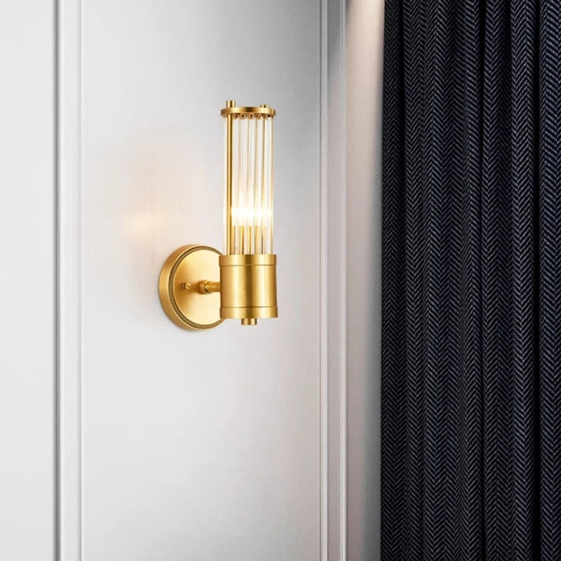 Retro copper wall light for an elegant interior