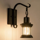 Vintage metal and glass wall light in retro industrial style