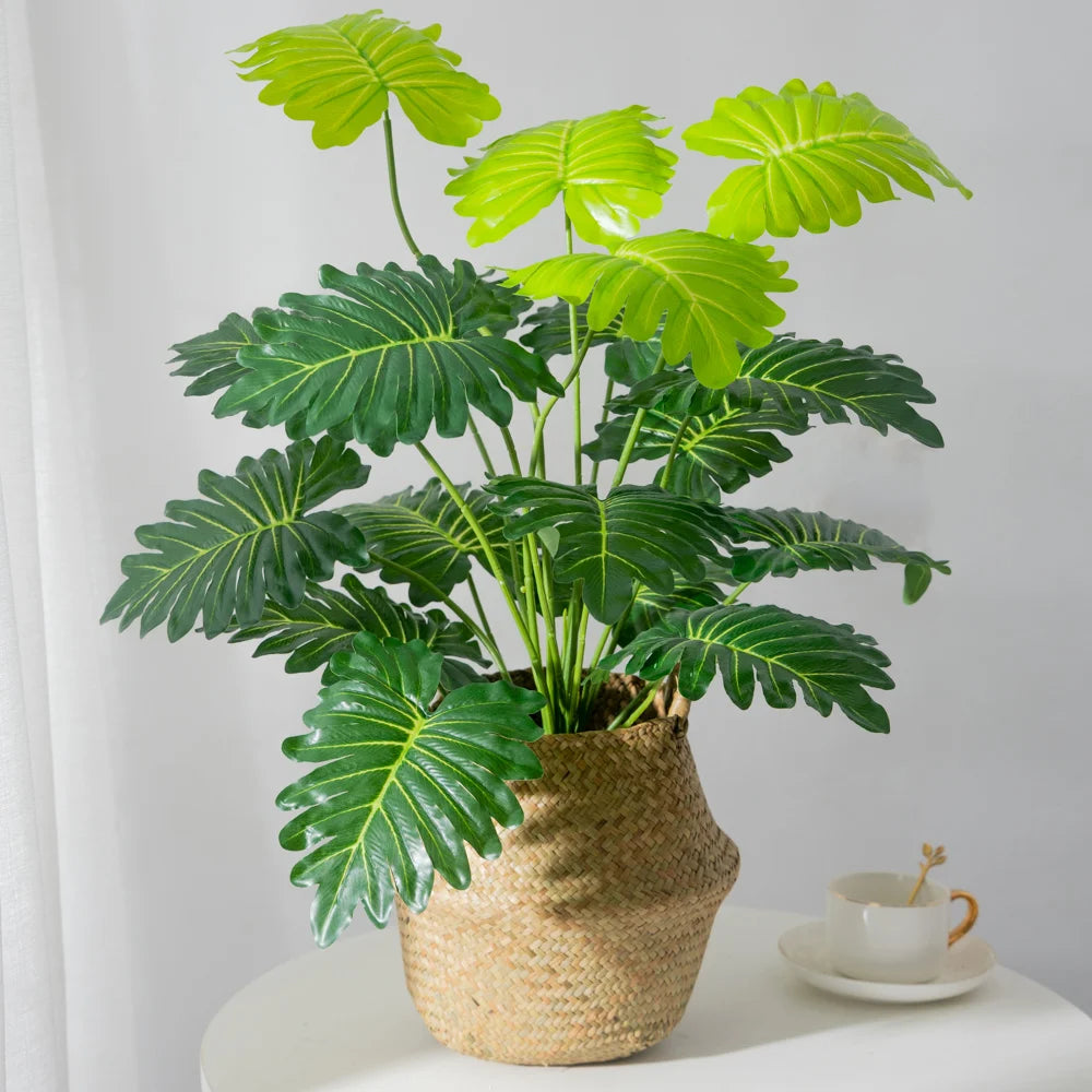 Large artificial monstera palm tree tropical for outdoor decoration