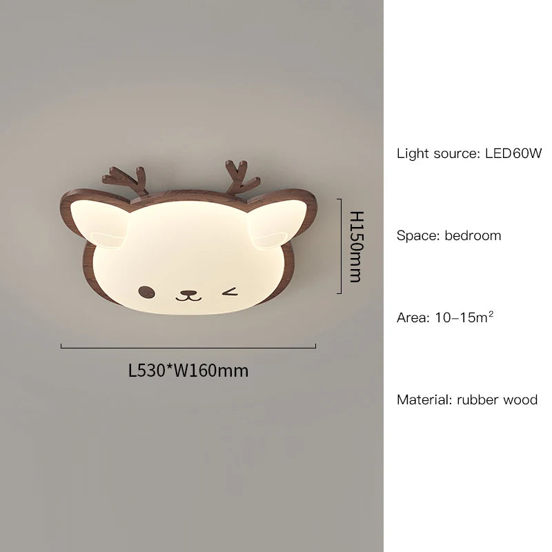 Creative LED cat animal chandelier for children - vue 11 sur 12