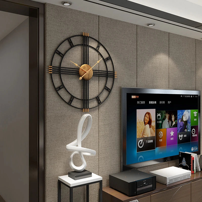 modern wall clock Nordic creative silent decoration - vue 6 sur 8