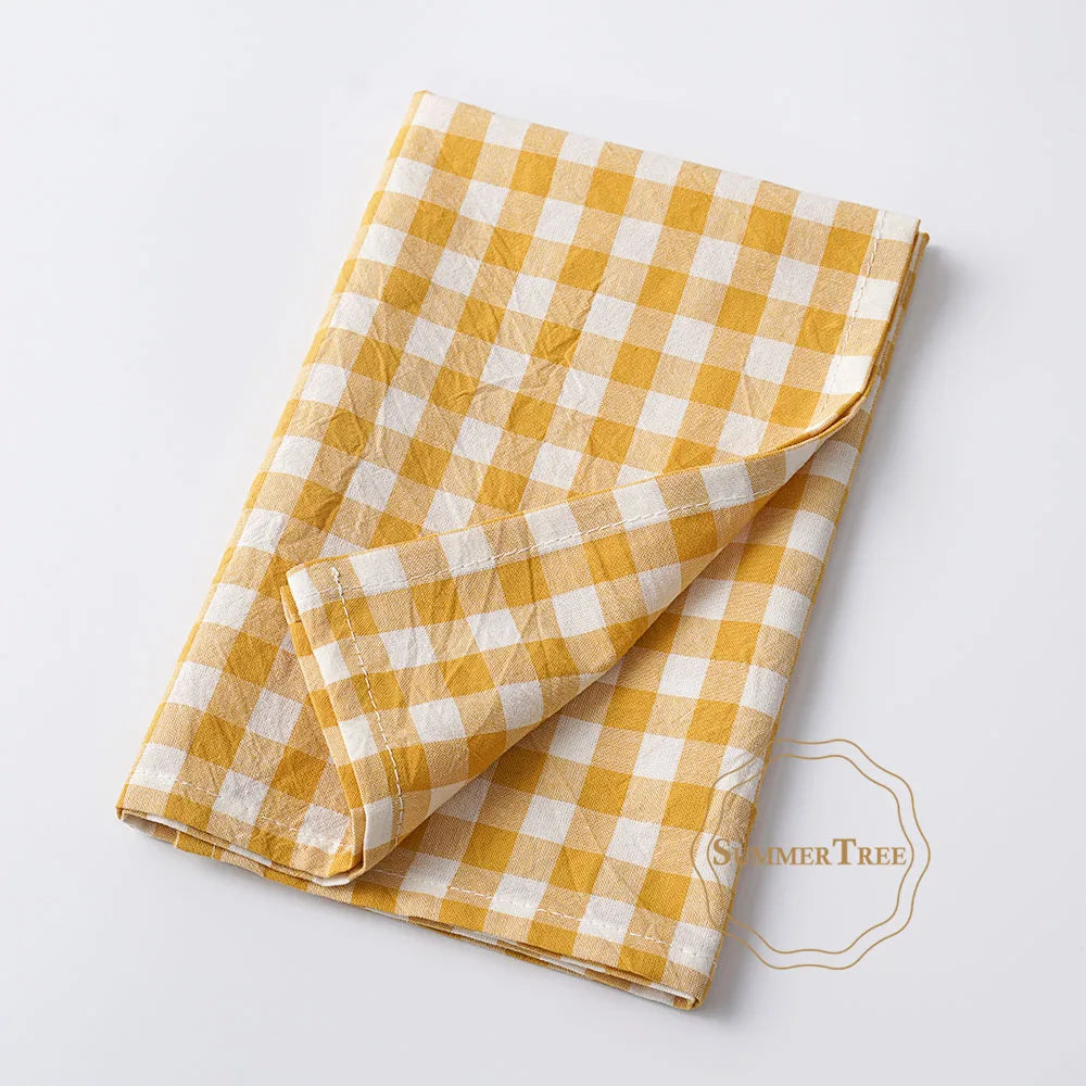 Cotton gingham napkin checked design