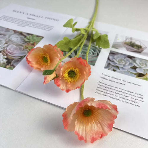 Artificial silk poppy flowers for decoration and events - vue 20 sur 21