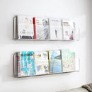 acrylic wall-mounted magazine rack for brochures and files