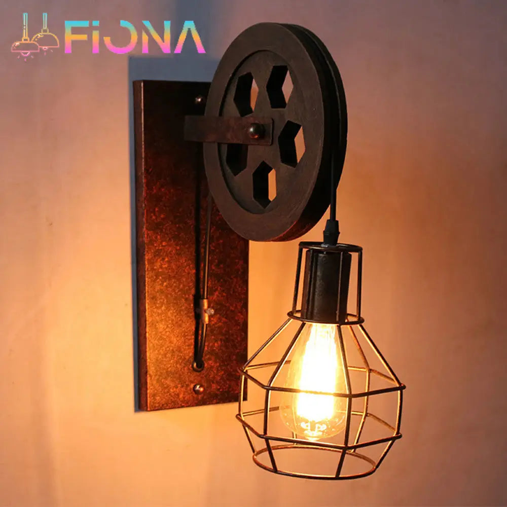 Adjustable retro industrial wall light for bar decor