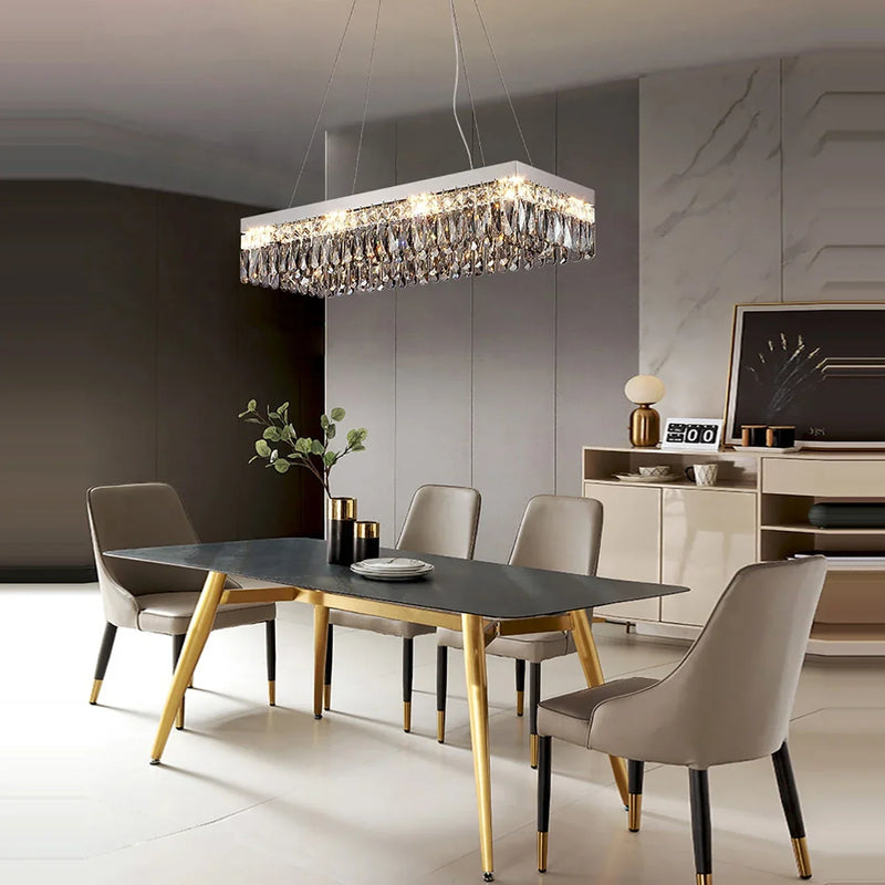 Modern LED crystal chandelier with elegant design for interior décor