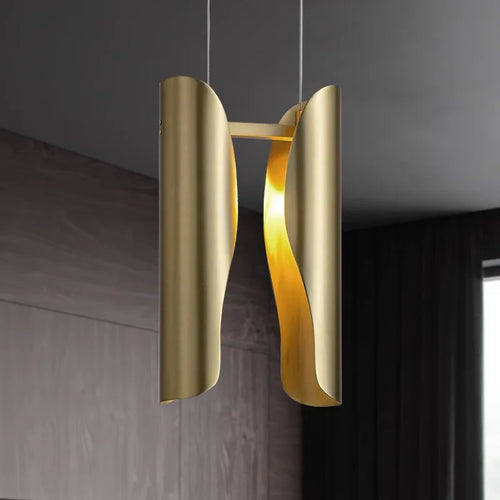 Modern copper pendant light for restaurant and home interiors - vue 3 sur 10