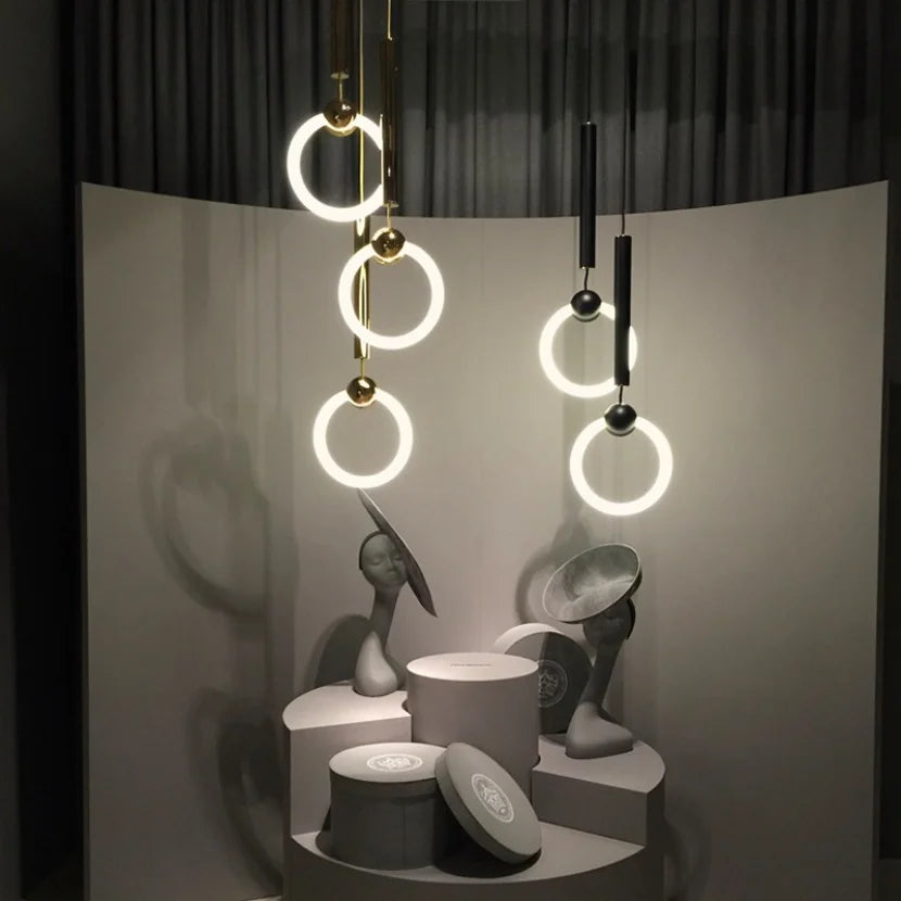 Modern nordic ring LED pendant light