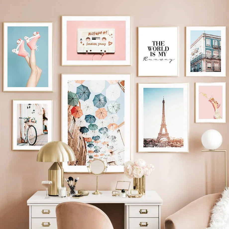 Nordic artistic decor London Paris for girls