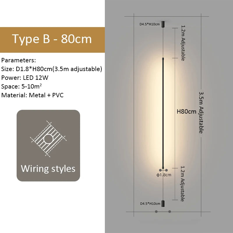 Minimalist hanging LED floor lamp modern design for interior decoration