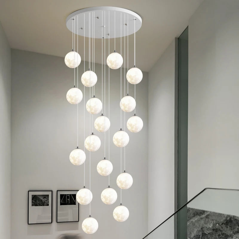Colourful globe chandelier for modern and elegant lighting