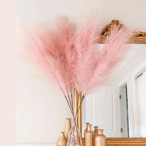 Artificial pampas grass flowers for home and party decoration - vue 5 sur 20
