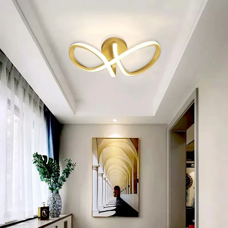 Modern minimalist LED ceiling light for hallway, entrance and staircase