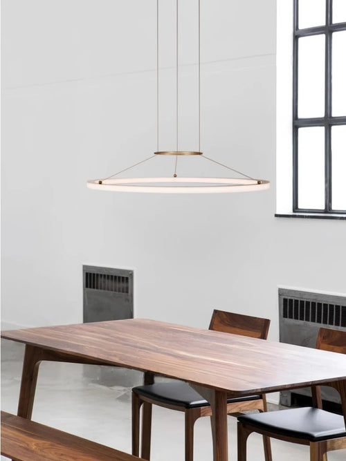 Minimalist circular pendant light for creative modern interior - vue 2 sur 8