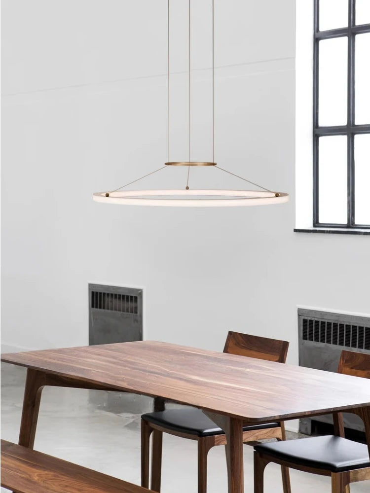 Minimalist circular pendant light for creative modern interior