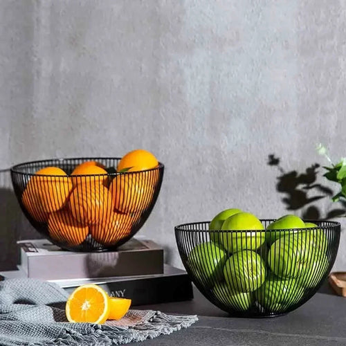 large metal storage basket for home and decor - vue 3 sur 8