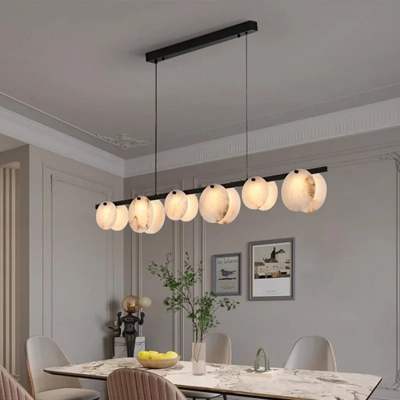 Modern stone pendant light for elegant interior decor
