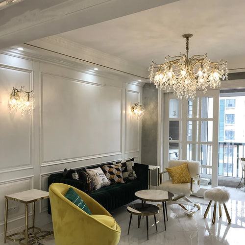 Luxury nordic crystal LED chandelier decoration - vue 7 sur 14