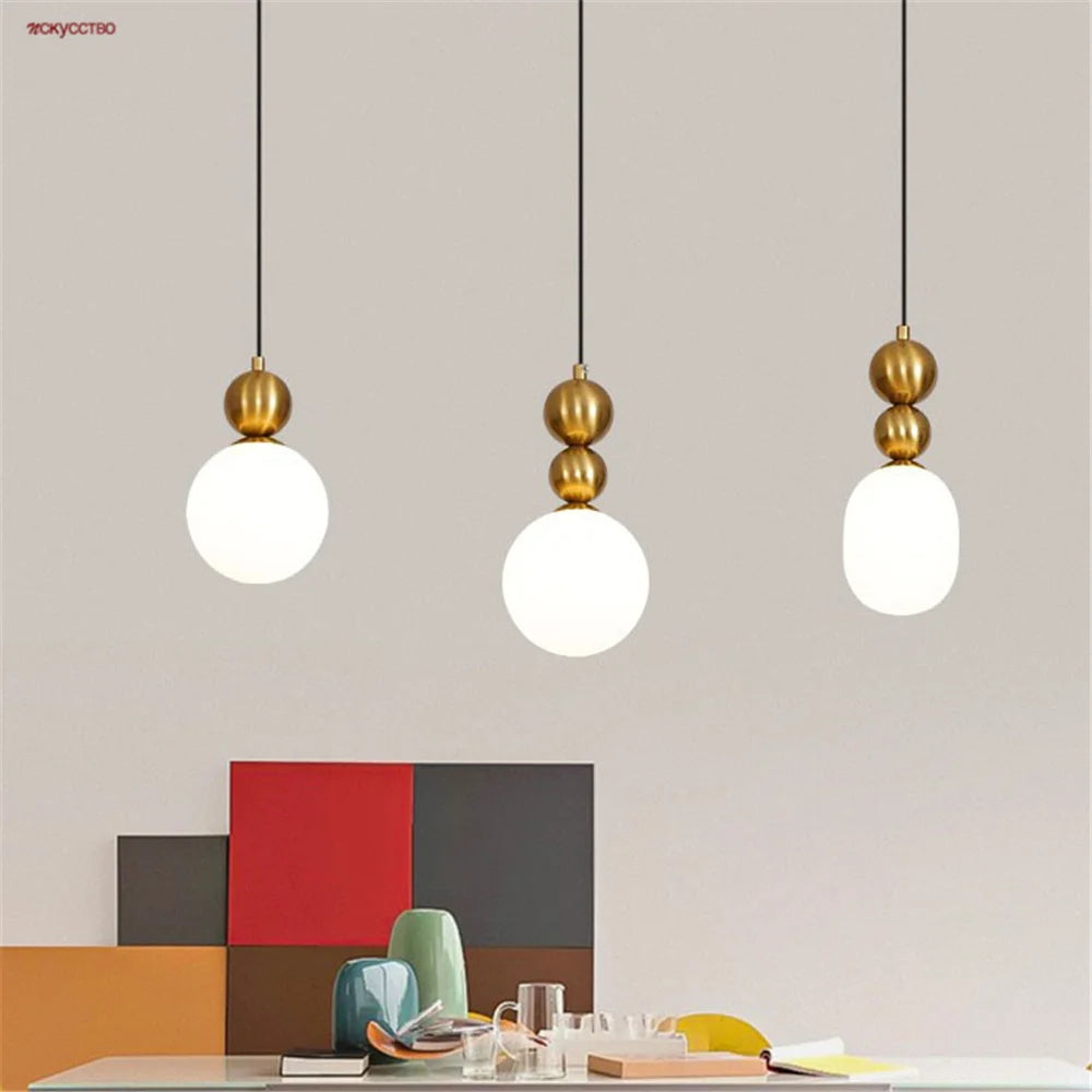 Creative glass pendant light for café, bar, and restaurant
