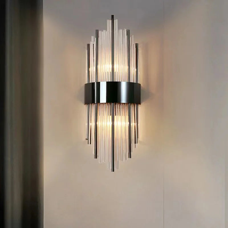 Elegant Nordic design LED crystal wall light