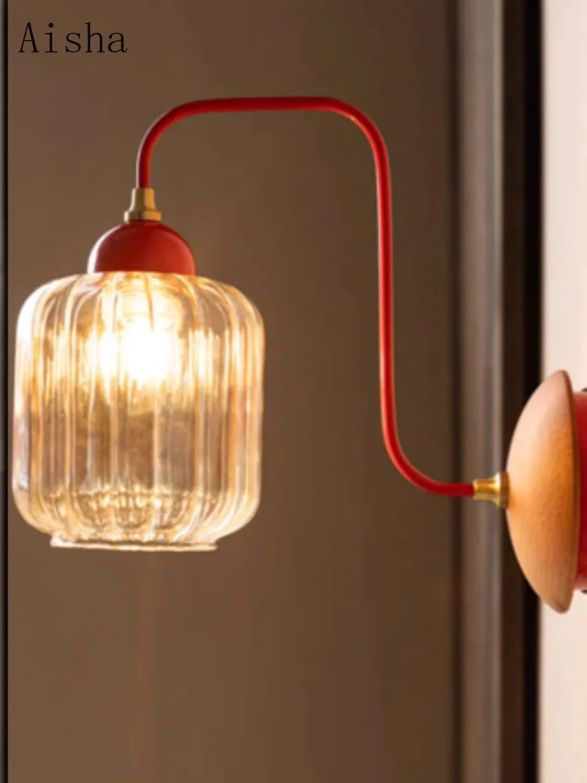 Creative medieval coloured glass wall light for interior decoration