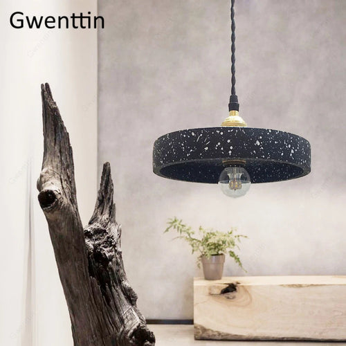 Retro cement pendant chandelier for indoor lighting - vue 4 sur 10