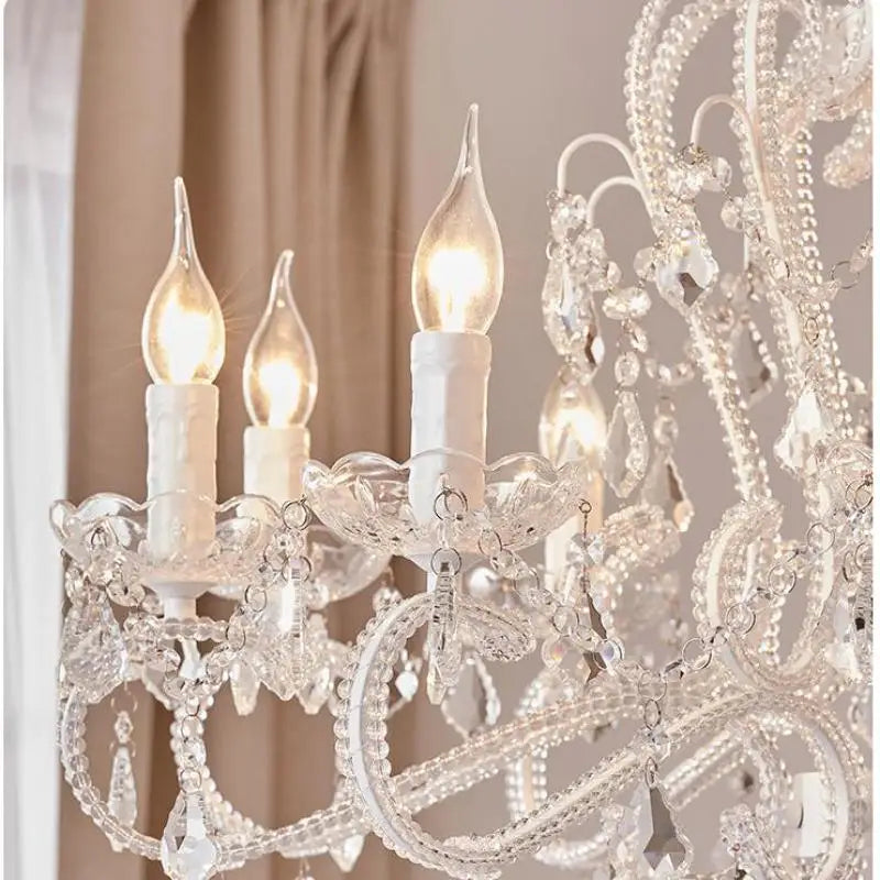 Retro crystal nordic chandelier for living room and dining room - vue 5 sur 11