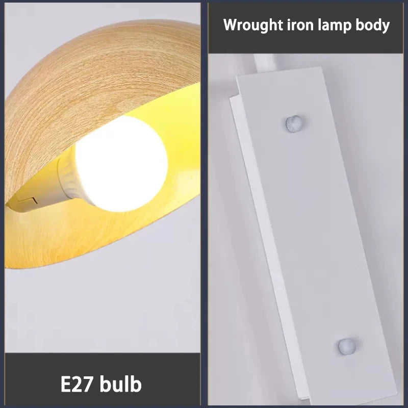 Nordic retro long arm wall light with modern LED design - vue 6 sur 10