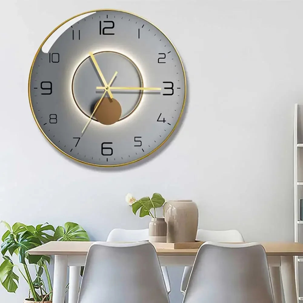 creative modern design glass wall clock for home decor - vue 3 sur 18