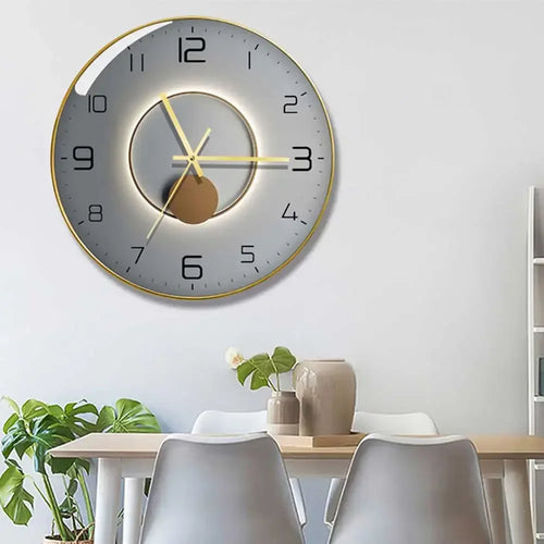 creative modern design glass wall clock for home decor - vue 3 sur 18