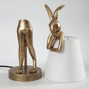 Retro resin rabbit desk lamp for interior decor