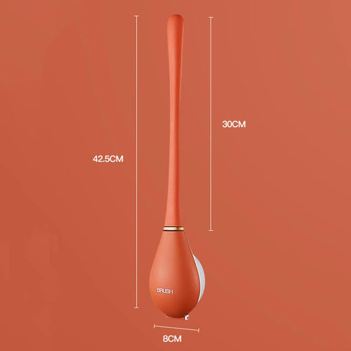 Soft Silicone Toilet Brushes with Hanging Holder Set, Wall-Mounted, Long Handled Cleaning Brush, Hygienic Bathroom Accessories - vue 9 sur 9